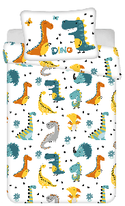 Dino world baby Peuterdekbedovertrek dinosaurus - 100 x 135 cm - Katoen