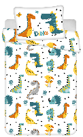 Dino world baby Peuterdekbedovertrek dinosaurus - 100 x 135 cm - Katoen - thumbnail