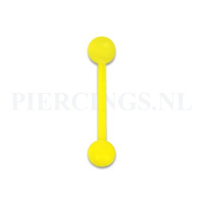 Tongpiercing flexibel geel