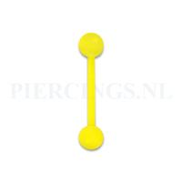 Tongpiercing flexibel geel