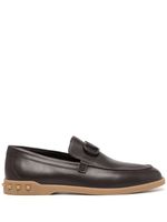 Valentino Garavani mocassins Leisure Flows en cuir - Marron - thumbnail