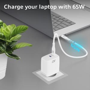 ACT Connectivity USB-C Lader 65W 2-port met Power Delivery PPS en GaNFast oplader