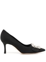 Manolo Blahnik escarpins Hangisi 70 mm en cuir - Noir - thumbnail