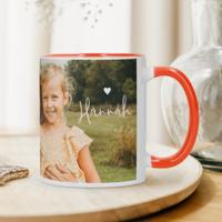 Mok met foto en tekst - Oranje - 325 ml
