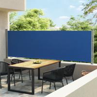 Tuinscherm uittrekbaar 140x600 cm blauw - thumbnail