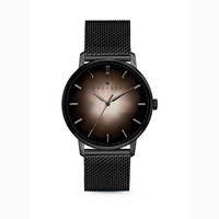 Kaliber 7KW 0011 Horloge met Meshband Ø40 mm zwart-zilverkleurig