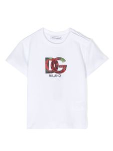 Dolce & Gabbana Kids t-shirt en coton à logo imprimé - Blanc