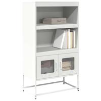 Hoge kast 68x39x123 cm staal wit