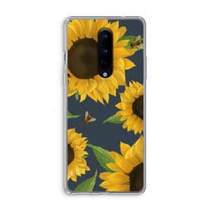 Sunflower and bees: OnePlus 8 Transparant Hoesje