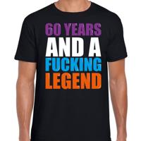 60 year legend - 60 jaar legende - cadeau t-shirt - zwart - heren - verjaardag