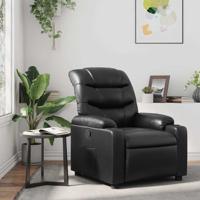 Fauteuil verstelbaar kunstleer zwart