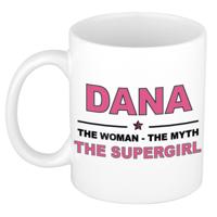 Dana cadeau mok - Woman Myth Supergirl - naam koffiemok - 300 ml - collega - moederdag