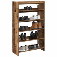VidaXL Schoenenrek 60x25x100 cm bewerkt hout oud houtkleurig