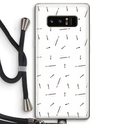 Hipster stripes: Samsung Galaxy Note 8 Transparant Hoesje met koord
