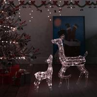 VidaXL Kerstversiering rendierfamilie 160 LED&apos;s warmwit acryl