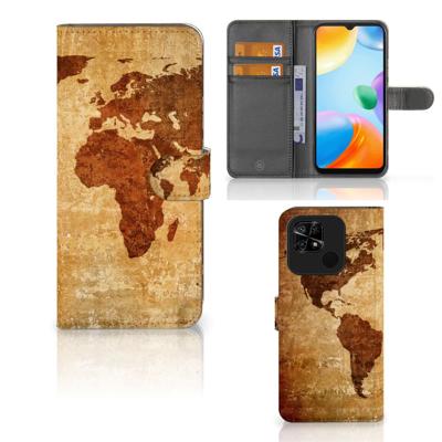 Xiaomi Redmi 10C | Flip Cover | Wereldkaart