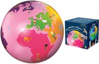 Opblaasbare wereldbol - globe Mijn planeet Culbuto roze | Caly Toys - thumbnail