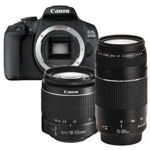 Canon EOS 2000D + 18-55mm DC III + 75-300mm III