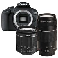 Canon EOS 2000D + 18-55mm DC III + 75-300mm III