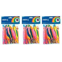 Gekleurde knutsel veertjes - set 300x - Hobby/decoratie sierveren - Knutselen - formaat 14 cm
