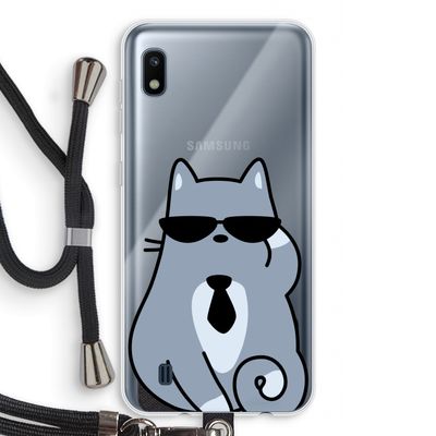 Cool cat: Samsung Galaxy A10 Transparant Hoesje met koord