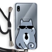 Cool cat: Samsung Galaxy A10 Transparant Hoesje met koord