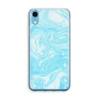 Waterverf blauw: iPhone XR Transparant Hoesje Waterverf blauw: iPhone XR Transparant Hoesje