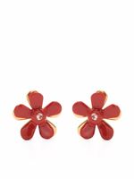 Marni puces d'oreilles à appliqué fleur - Rouge