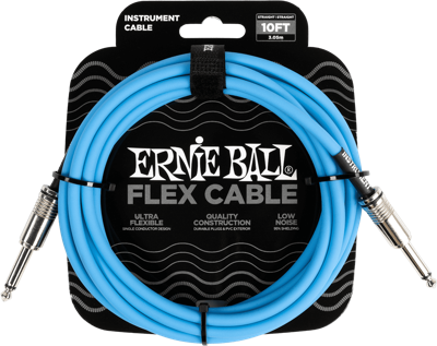 Ernie Ball 6412 Flex Cable 3 meter instrumentkabel blauw
