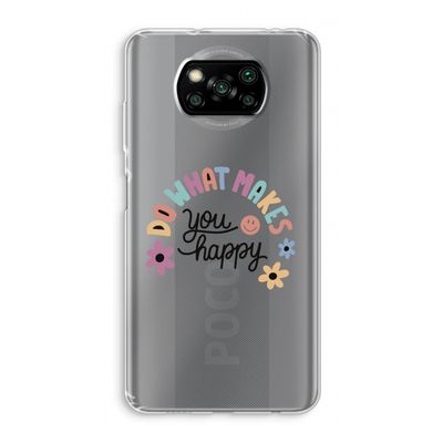 Happy days: Xiaomi Poco X3 NFC Transparant Hoesje