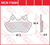 TRW Remblokken, en remschoenen voor de moto, MCB778SH Sinter street