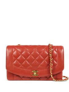 CHANEL Pre-Owned sac porté épaule Diana médium (1992) - Rouge