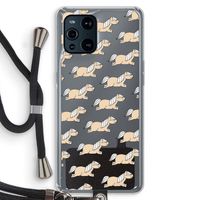 Ponys: Oppo Find X3 Transparant Hoesje met koord