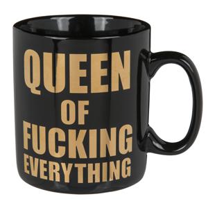 XL Koffie mok/beker - Queen of fucking everything - keramiek - 850 ml