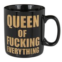 XL Koffie mok/beker - Queen of fucking everything - keramiek - 850 ml