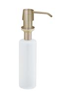 Wiesbaden inbouw zeeppompje geborsteld messing kunststof fles 250ml Wiesbaden inbouw zeeppompje geborsteld messing kunststof fles 250ml