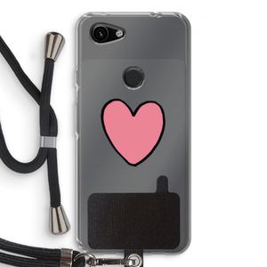 Hartje: Pixel 3a Transparant Hoesje met koord