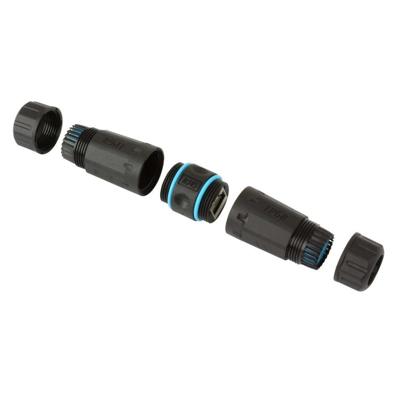 Techly IWP-MD C6-IP68T tussenstuk voor kabels RJ-45 Zwart