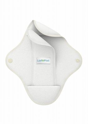 Ladypad Wasbaar maandverband pad & liner wit maat S (1 Set)