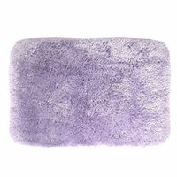 Spirella badkamer vloer kleedje/badmat tapijt - hoogpolig en luxe uitvoering - lila paars - 40 x 60 cm - Microfiber   -