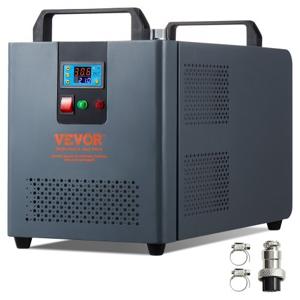 Vevor Industriële Waterkoeler Laser Koeler Koelsysteem Met Ingebouwde Compressor 12L Watertank Capaciteit, 7.2L/min Max. Stroomsnelheid, 200W Koelcapaciteit Voor CO2 Lasergraveermachine Koelmachine