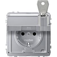 Merten MEG2316-7260 Wandcontactdoos AquaDesign Aluminium 1 stuk(s)