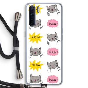 Meow: Oppo A91 Transparant Hoesje met koord
