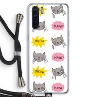 Meow: Oppo A91 Transparant Hoesje met koord