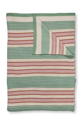Pip Studio Plaid Bonsoir Combistripe Groen Pip Studio Plaid Bonsoir Combistripe Groen