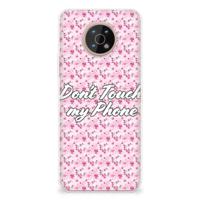 Nokia G50 Silicone-hoesje Flowers Pink DTMP