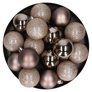 Cosy & Trendy Kerstballen - 12ST- champagne - mix - 6 cm - Kerstbal