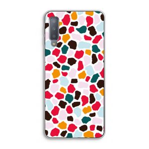 Colored Giraffe: Samsung Galaxy A7 (2018) Transparant Hoesje