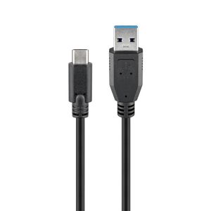 Goobay USB 3.2 GEN 1 (USB3.0) Aansluitkabel - USB-C naar USB-A - 5Gbit/s - USB adapter - OTG kabel - USB-C naar USB-A aansluitkabel- 1m - 5Gbit/s - GEN 1 - zwart