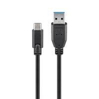 Goobay USB 3.2 GEN 1 (USB3.0) Aansluitkabel - USB-C naar USB-A - 5Gbit/s - USB adapter - OTG kabel - USB-C naar USB-A aansluitkabel- 1m - 5Gbit/s - GEN 1 - zwart